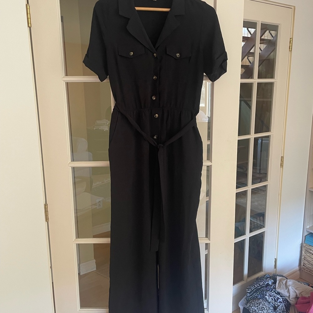 🩷 Monteau Spring and summer  Black Jumpsuit